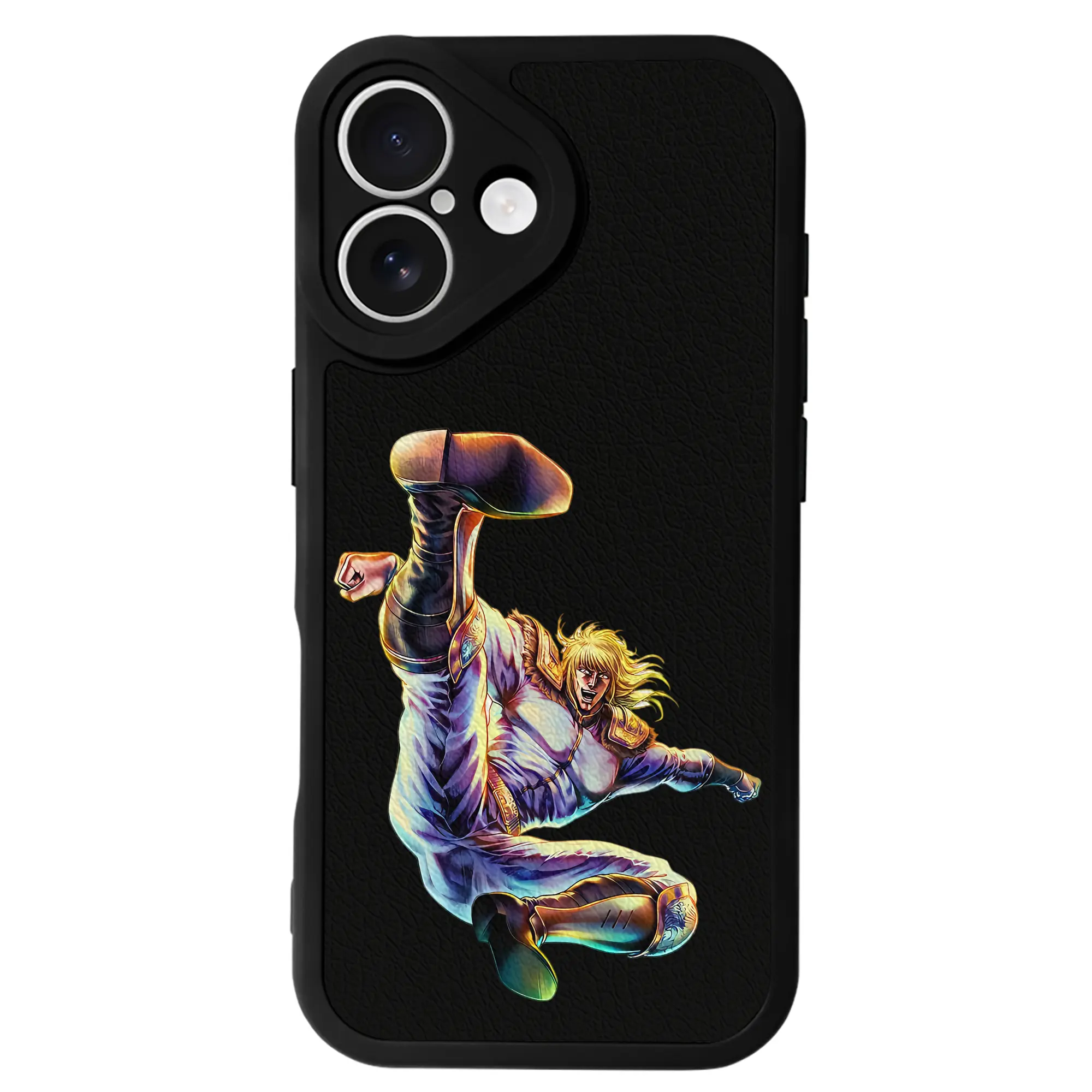 北斗の拳 グッズ,シン - IPhone 16シリーズ対応 ・ シリコンスマホケース ・ レザー調 ・ 高精度フィット ・ 耐衝撃 ・ ワイヤレス充電対応 ・ 精密カット